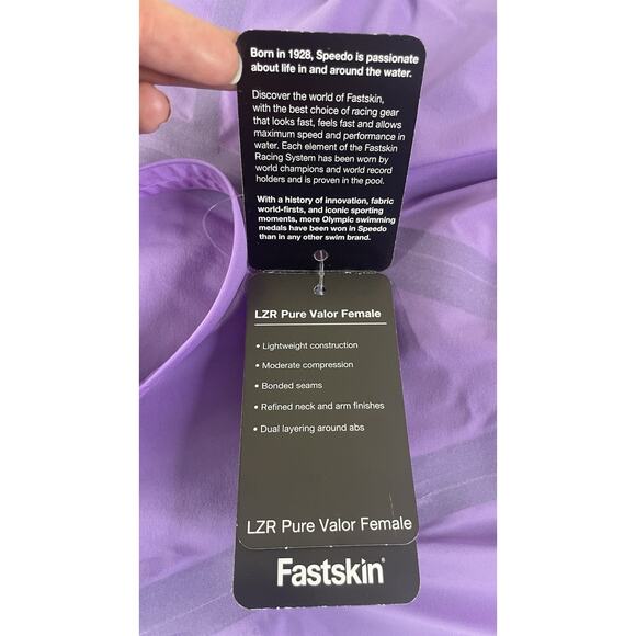 Speedo Fastskin LZR Pure Valor 2.0 OpenBack Kneeskin Swimsuit Womens Size 28 - Picture 6 of 9